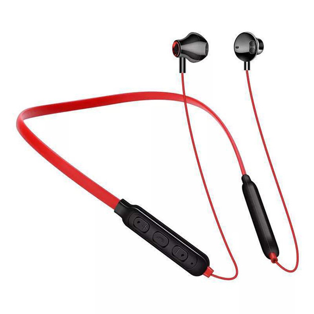 Neckband Bluetooth Wireless Stereo Earbuds for Gym Running Workout (Black)